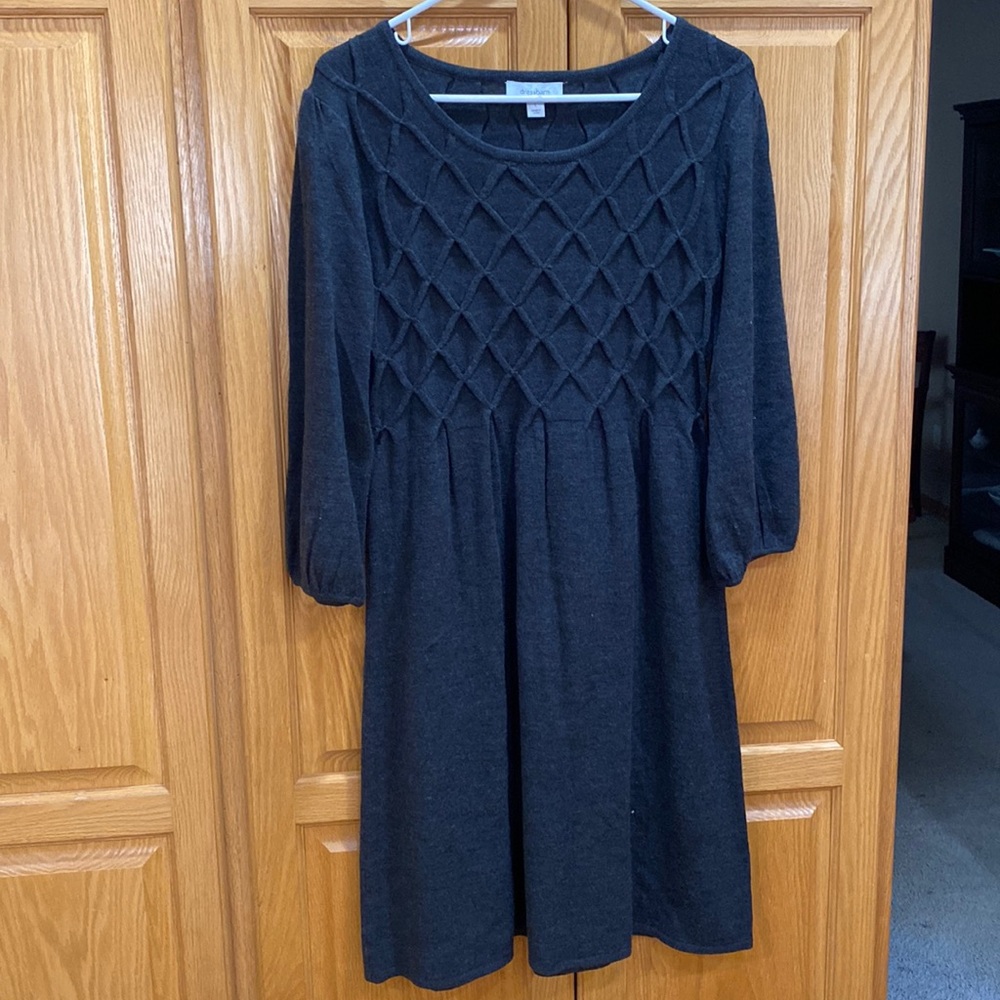 Dressbarn Dark Gray Sweater Dress